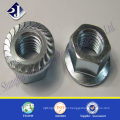 High strength flange nut Zinc finished flange nut Din6923 flange nut